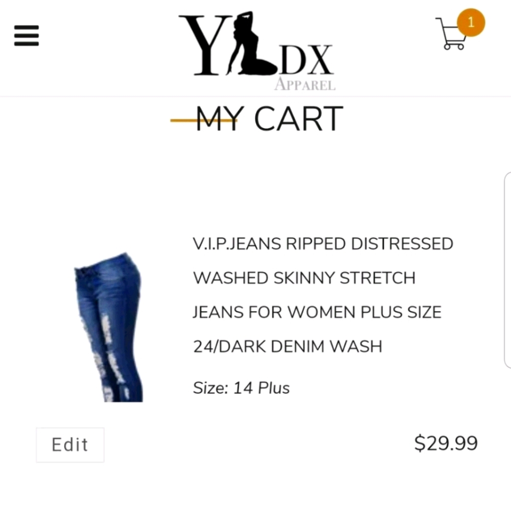 VIP Jean's new never wore